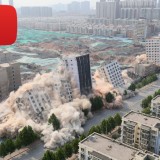 Demolição controlada na China: 36 edifícios destruídos em apenas 20 segundos