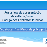 Roadshow de apresentação das alterações ao Código dos Contratos Públicos começa dia 23
