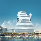 O novo Hard Rock Café em Miami será o primeiro edifício em forma de guitarra elétrica