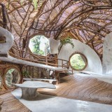 A galeria está no eco-resort Azulik