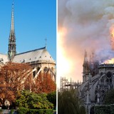 O antes e depois do Notre Dame em Paris