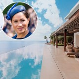 O exterior da mansão de luxo