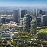 O novo projeto de Norman Foster em Beverly Hills com torres residenciais, hotel e jardim botânico