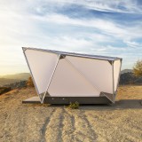 Uma casa pré-fabricada de alta tecnologia e design "espacial" para instalar no campo