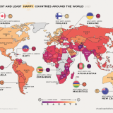Os países mais felizes e infelizes do mundo e 2021 são…
