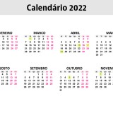 Calendário e feriados 2022