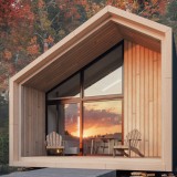 Casa pré-fabricada de madeira