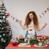 decorar a mesa para a ceia de Natal