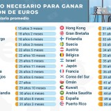 Quanto tempo é preciso trabalhar para ganhar um milhão de euros
