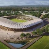 estádio feito em madeira