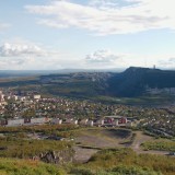vista aérea da cidade de Kiruna