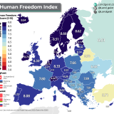 Países com maiores e menores liberdades