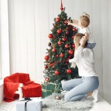 decorações de Natal em família