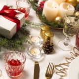 decorar a mesa de Natal