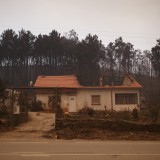 Casas destruídas nos incêndios