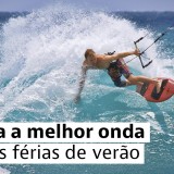 Desportos aquáticos na praia