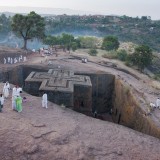 Biete Ghiorgis, iglesia excavada en la roca, Lalibela, Etiopía, 2012. 