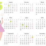 Calendário de feriados 