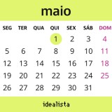 calendário de maio