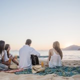 Praia com bandeira negra
