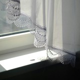 Cortinas com lençóis antigos