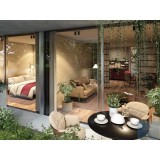 Casas com jardins em meio urbano