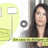 em casa da designer