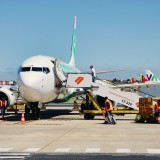 Avião no aeroporto de Lisboa