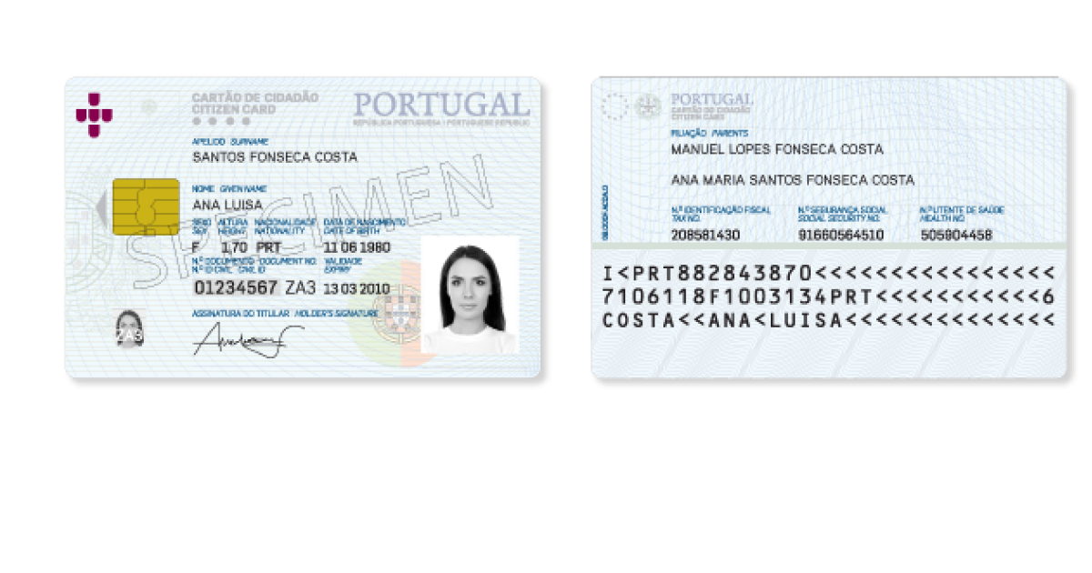 ID карта Португалии. Айди карта. ID карта для иностранных граждан. Portuguese ID Card.