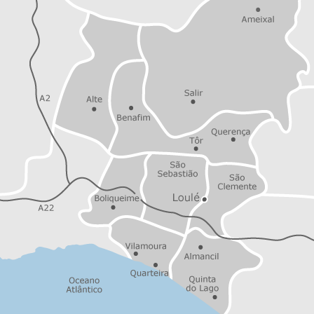 Interaktive Karte mit beliebten Gebieten zur Auswahl der Region, in der Sie suchen möchten