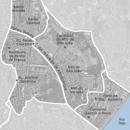 Mapa interactivo de zonas de interés para seleccionar la región donde quieres buscar