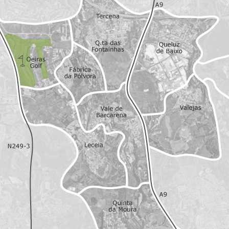 Mapa interativo de zonas de interesse para selecionares a região onde queres pesquisar