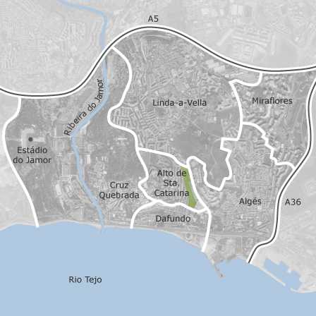 Mapa interativo de zonas de interesse para selecionares a região onde queres pesquisar