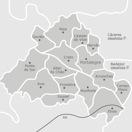 Mapa interativo de zonas de interesse para selecionares a região onde queres pesquisar
