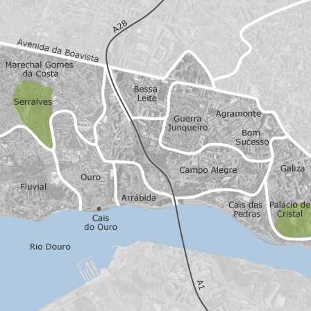 Mapa interativo de zonas de interesse para selecionares a região onde queres pesquisar