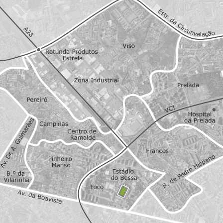 Mapa interativo de zonas de interesse para selecionares a região onde queres pesquisar