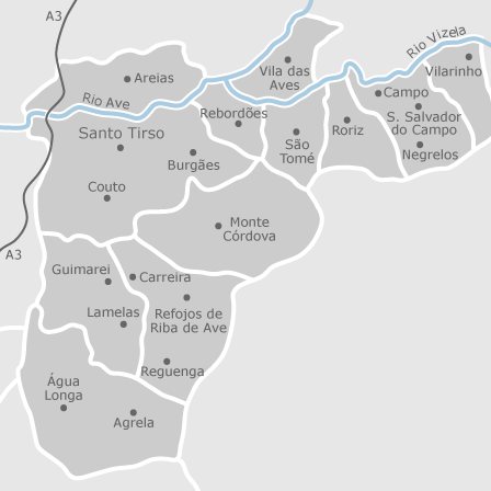 Mapa interativo de zonas de interesse para selecionares a região onde queres pesquisar