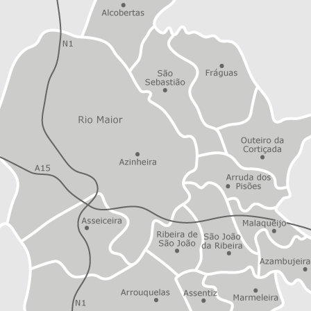 Mapa interativo de zonas de interesse para selecionares a região onde queres pesquisar