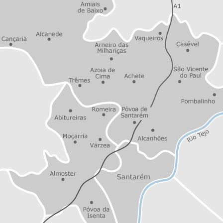 Mapa interativo de zonas de interesse para selecionares a região onde queres pesquisar