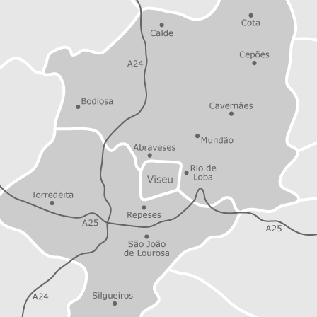 Mapa interativo de zonas de interesse para selecionares a região onde queres pesquisar