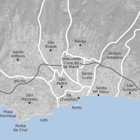 Mapa interativo de zonas de interesse para selecionares a região onde queres pesquisar