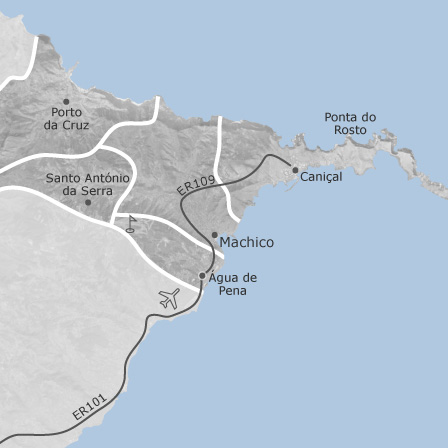 Mapa interativo de zonas de interesse para selecionares a região onde queres pesquisar