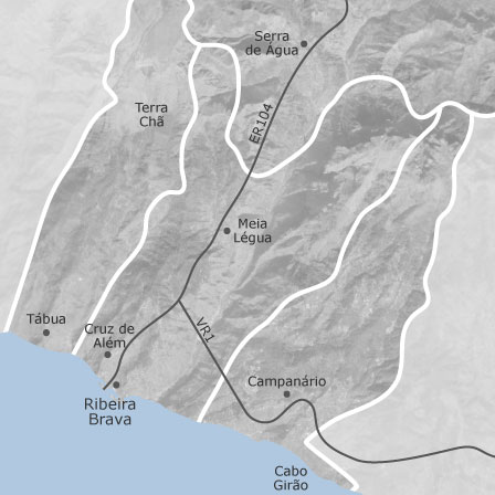 Mapa interativo de zonas de interesse para selecionares a região onde queres pesquisar